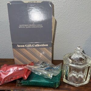 Avon Gift Collection Glstening Creation Candleholder. Make Your Own Candle